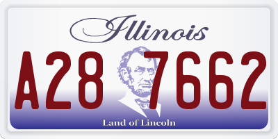 IL license plate A287662