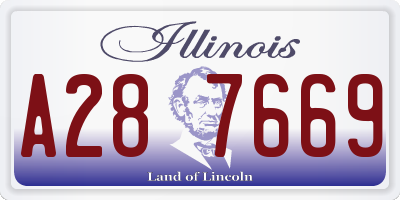 IL license plate A287669