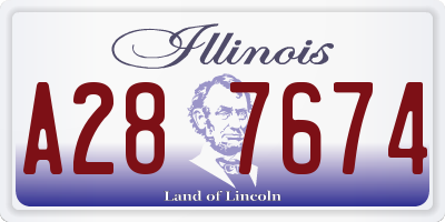 IL license plate A287674