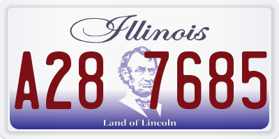 IL license plate A287685