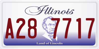 IL license plate A287717