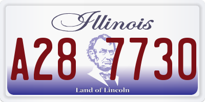 IL license plate A287730