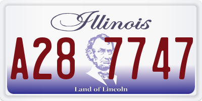 IL license plate A287747