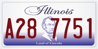 IL license plate A287751