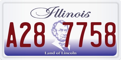 IL license plate A287758