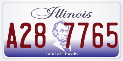 IL license plate A287765