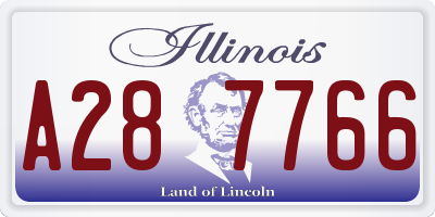 IL license plate A287766