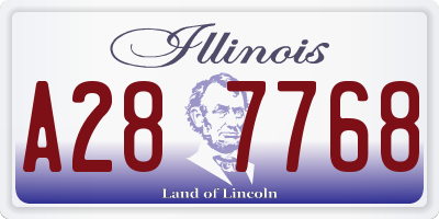 IL license plate A287768