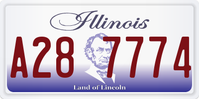 IL license plate A287774