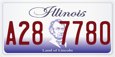 IL license plate A287780