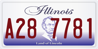 IL license plate A287781