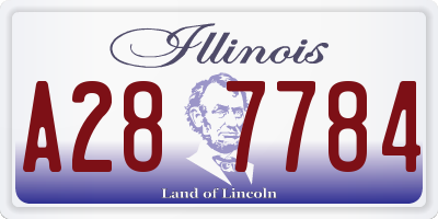 IL license plate A287784