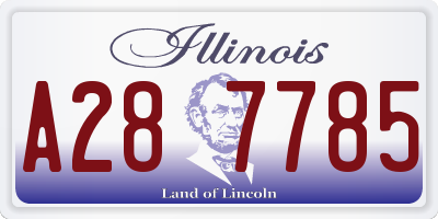 IL license plate A287785
