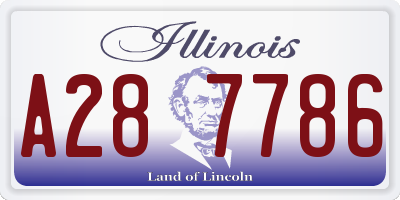 IL license plate A287786