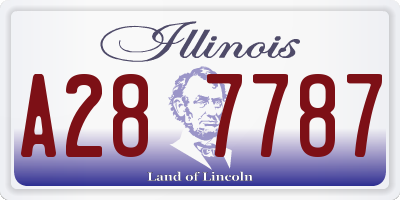 IL license plate A287787