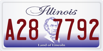 IL license plate A287792