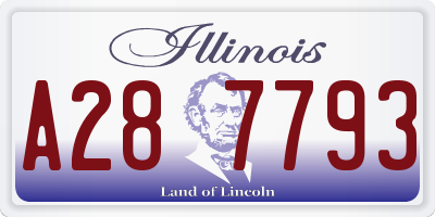 IL license plate A287793