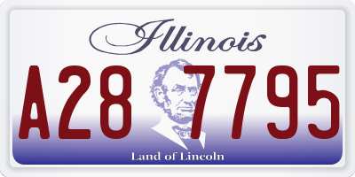 IL license plate A287795