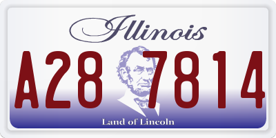 IL license plate A287814