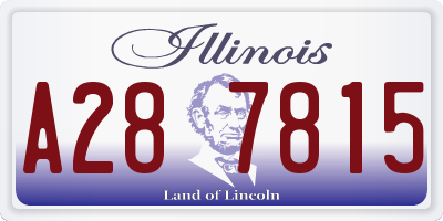 IL license plate A287815