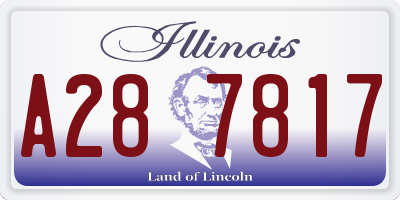IL license plate A287817