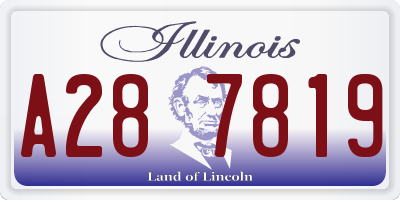 IL license plate A287819