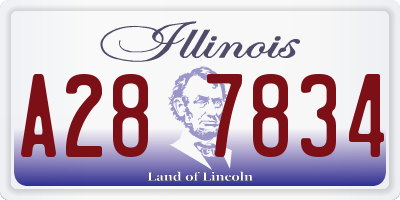 IL license plate A287834
