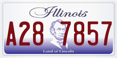 IL license plate A287857