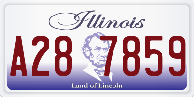 IL license plate A287859