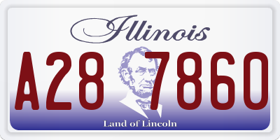 IL license plate A287860
