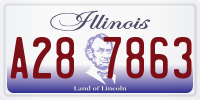 IL license plate A287863