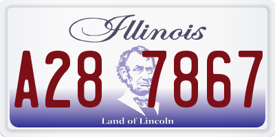IL license plate A287867
