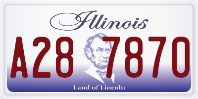 IL license plate A287870