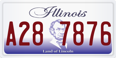 IL license plate A287876