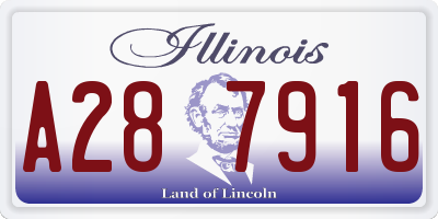 IL license plate A287916