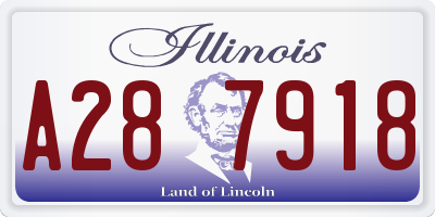 IL license plate A287918