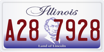 IL license plate A287928