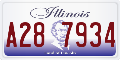 IL license plate A287934