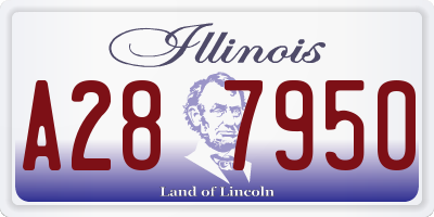 IL license plate A287950