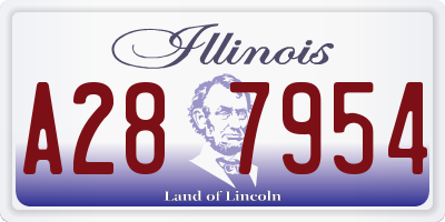 IL license plate A287954