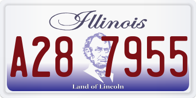 IL license plate A287955
