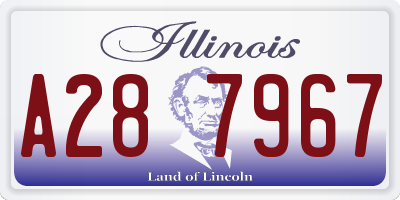 IL license plate A287967