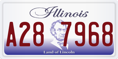 IL license plate A287968