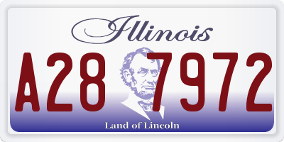 IL license plate A287972