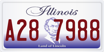 IL license plate A287988
