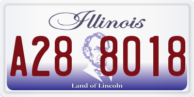IL license plate A288018