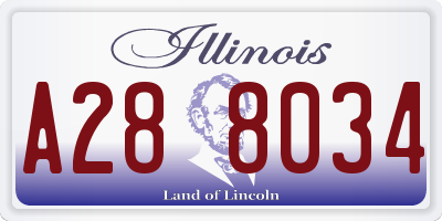 IL license plate A288034