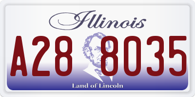 IL license plate A288035