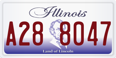 IL license plate A288047