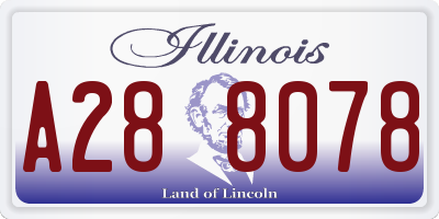 IL license plate A288078